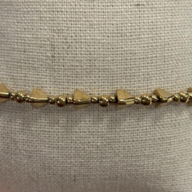 My jewellery stretch armband met kralen goud