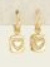 My Jewellery oorbellen | ringetje met hanger rechthoek hartje goud*