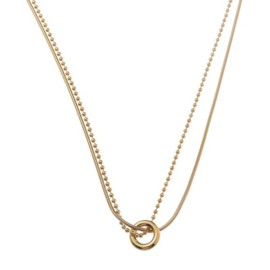 Go Dutch Label ketting lang ronde Pendant