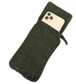 Bear Design telefoontasje 'Ahana' | groen croco