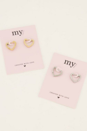 My Jewellery oorbellen | open hart zilver