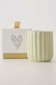 Zusss geurkaars keramiek in doosje hartje beige