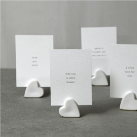 prospectt Leeff Kaartenhouder Claire with card diverse teksten