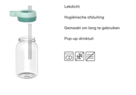 Mepal little dutch Campus drinkfles met rietje 450 ml - Fairy Wonders
