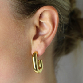 camps & camps oorbellen | rectangle open earring