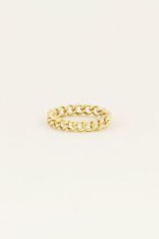 My Jewellery ring | kleine schakels goud.