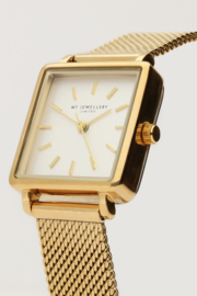 My Jewellery Horloge witte vierkante wijzerplaat