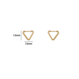 Go Dutch Label oorbellen | tiangle ring small goud