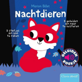 Nachtdieren | geluidenboekje voelboekje karton