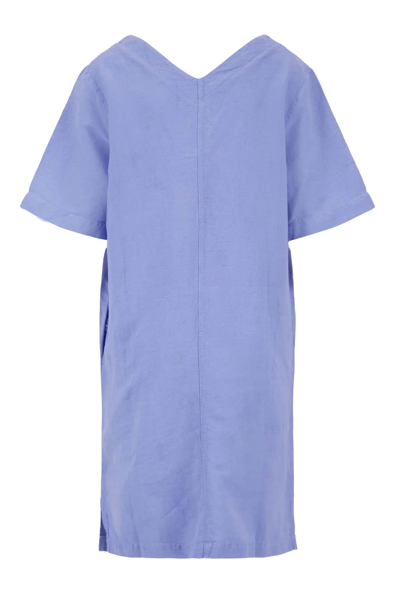 zusss linnen tuniek met v-hals lavendelblauw