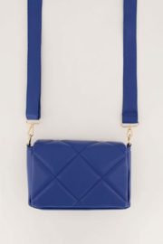 My jewellery tas | blauwe gewatteerde schoudertas