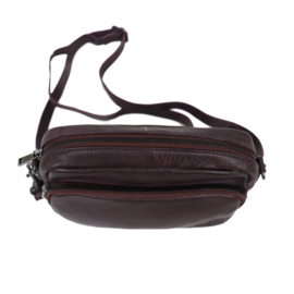 Bear design Unisex schoudertasje 'peggy' mid night plum