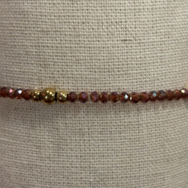 My jewellery stretch armband met kralen goud