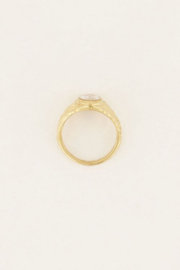 my jewellery ring | we love vintage transparante steen goud.