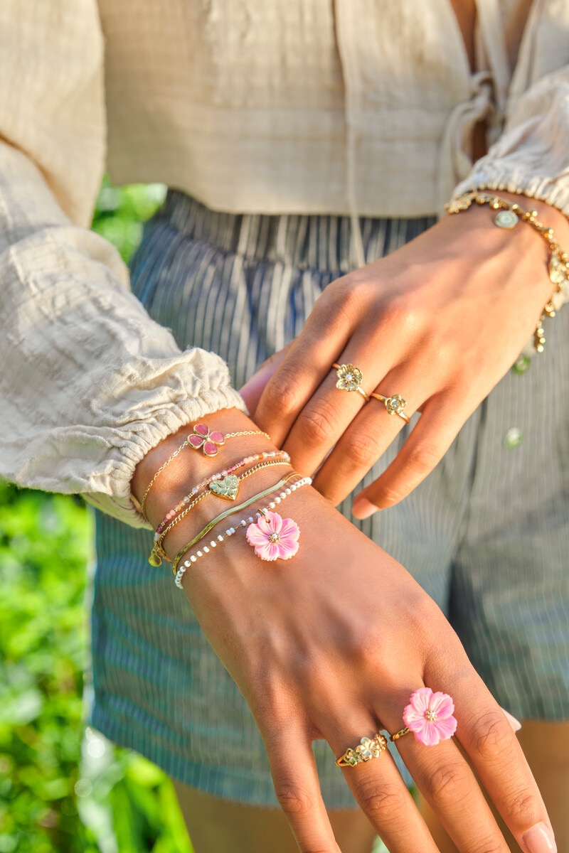 My Jewellery Botanical armband met bloemen hart
