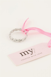 My jewellery ring | zilver iconic ring gevlochten.*