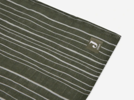 Jollein hydrofiele doek 115x115cm | stripe leaf green