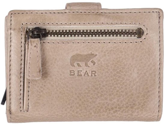 Bear Design portemonnee anti skim | silver mink