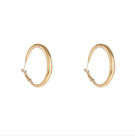 Go Dutch Label oorbellen fine hollow hoop - 14k