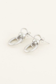 My Jewellery oorbellen | ovale oorbellen met structuur zilver