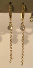 My Jewellery oorbellen | strass steentje goud