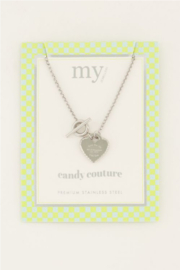 My jewellery ketting | zilver couture candy met hartje