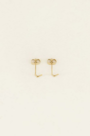 My Jewellery knopjes | studs met v vorm goud