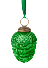 Pip studio ornament glass pine cone green 7.5cm
