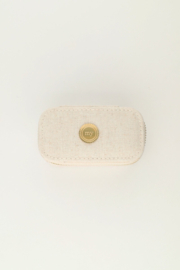 My jewellery Beige linnen look sieraden etui mini