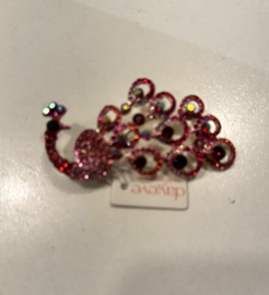 Go Dutch Label broche Sparkly Peacock - Pink - 14K