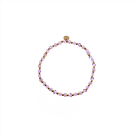 Go Dutch Label armband  - 14k + lilac