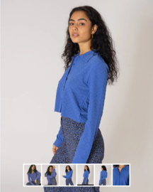 Tiltil Rika cropped blouse cobalt