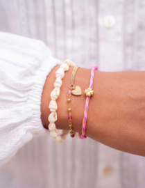 My Jewellery armband hart kralen roze zilver