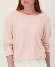 zusss v hals trui 2 kanten draagbaar 3/4 mouw light pink