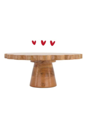 Zusss houten taartplateau donkerbruin