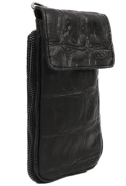 Bear Design telefoontasje 'Ahana' | zwart croco