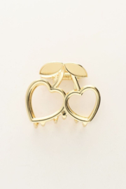my jewellery gouden haarclip kersen