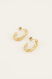 My Jewellery oorbellen | oorhangers met vlechtwerk goud*