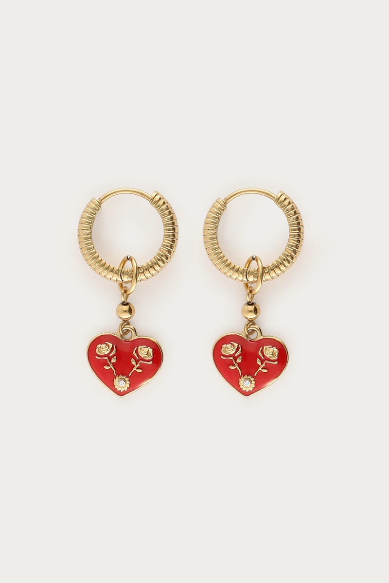 My Jewellery Mystic oorringen met rood hart
