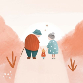 wenskaart studio noorderlicht opa en oma met meisje