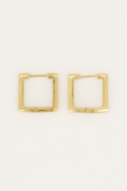 My Jewellery oorbellen | oorbellen vierkant groot goud