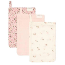 Little Dutch Washandjes set hydrofiel - roze - Fairy garden