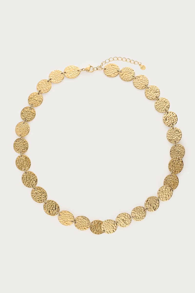 My Jewellery Ketting met munten "hammered" goud