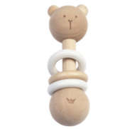 bambam Eco Friendly Wooden Bear Rattle