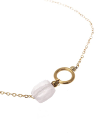 rose en camellia armband cirkel lichte steen