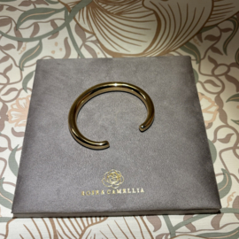 rose & camellia armband bangle glans middel goud