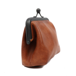 Bear Design klassieke beugelportemonnee Lorraine | cognac