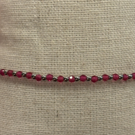 My jewellery stretch armband met kralen zilver