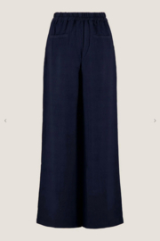 zusss structuur broek met stretch summer navy