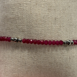 My jewellery stretch armband met kralen zilver
